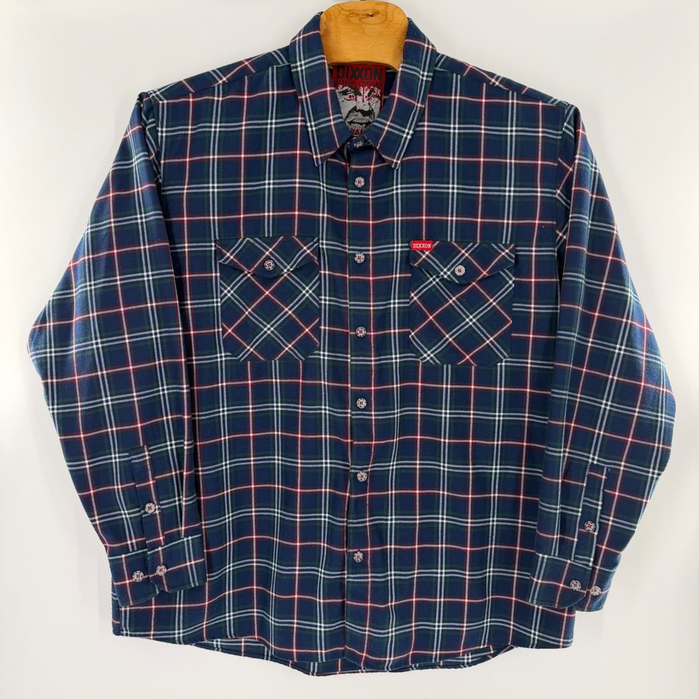 Dixxon Flannel Company Torrance Blue Red Plaid Button Up Shirt Mens 3X 1698